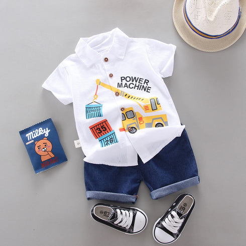 Summer Boy Digger Shirt Set